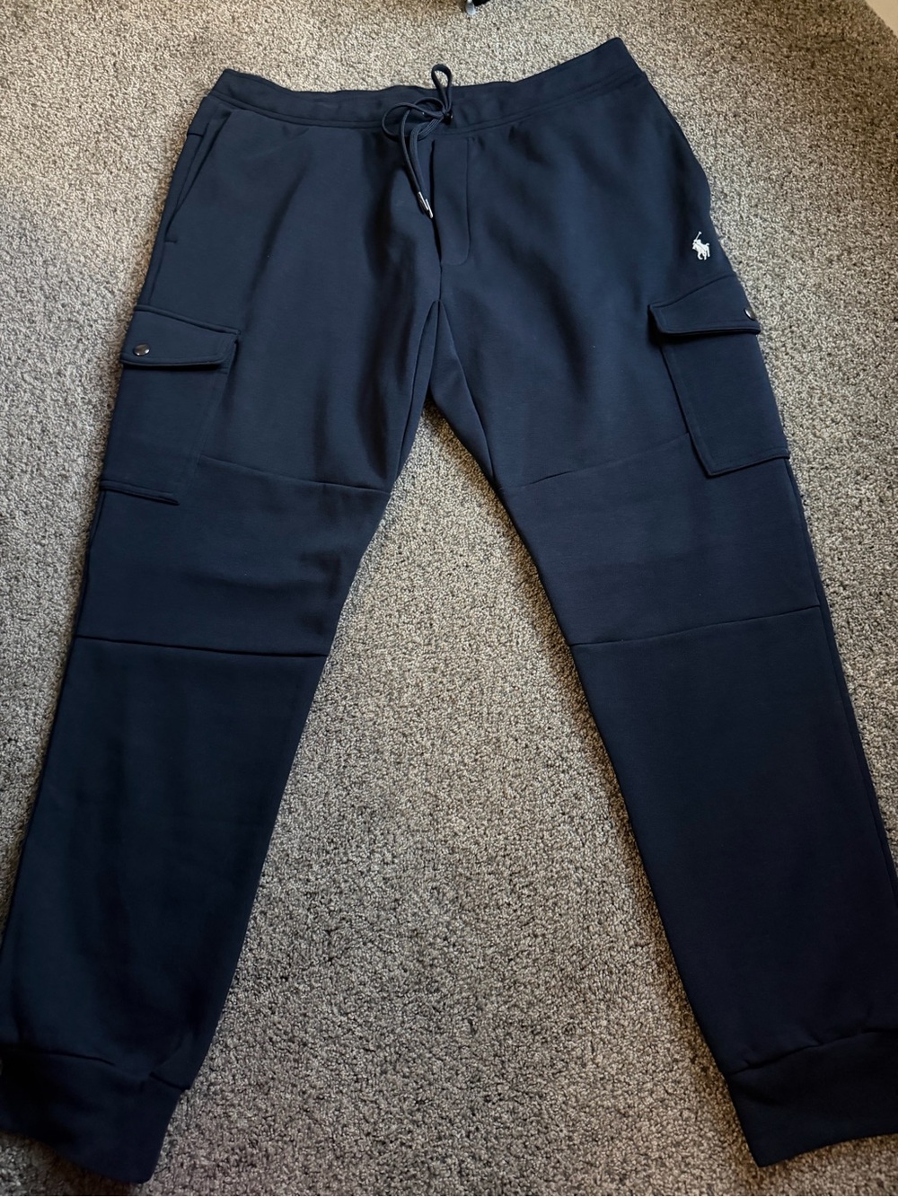 Polo by Ralph Lauren Black Cargo Sweatpants